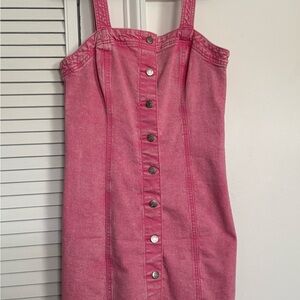 GAP Vibrant Pink Denim Dress